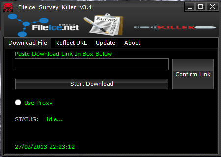 download fileice files without survey